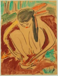 Kauerndes Mädchen